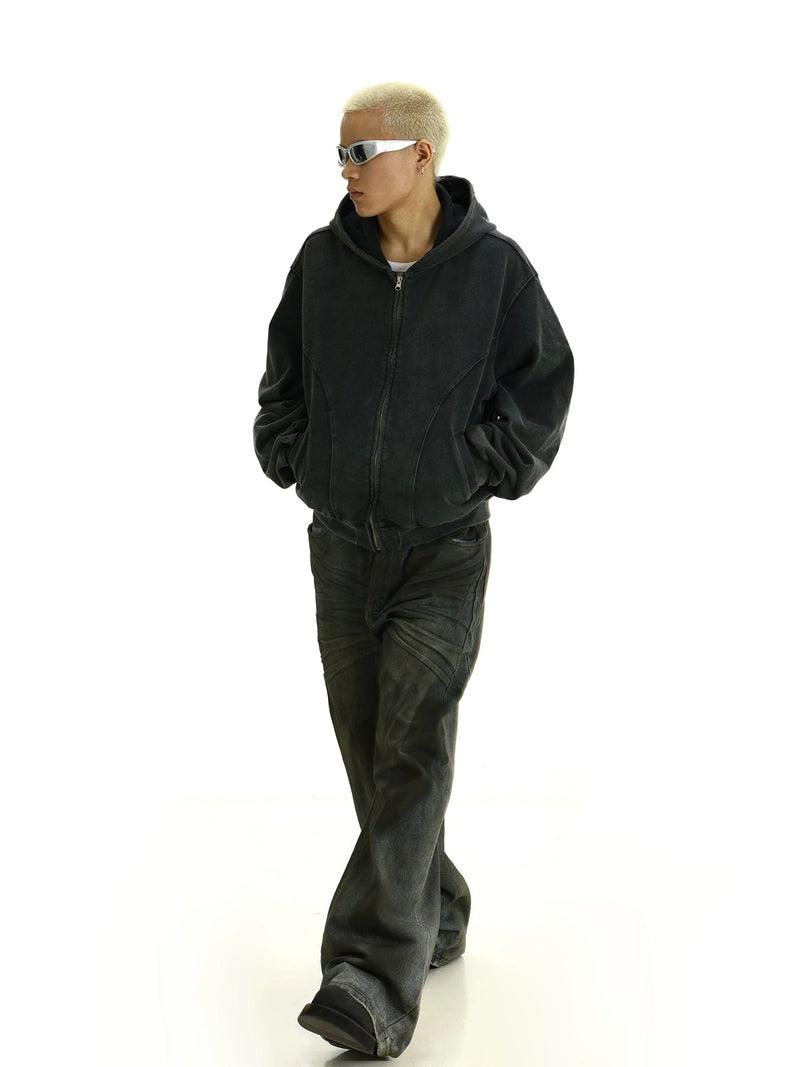 RT No. 11444 RECONSTRUCTED ZIP-UP HOODIE