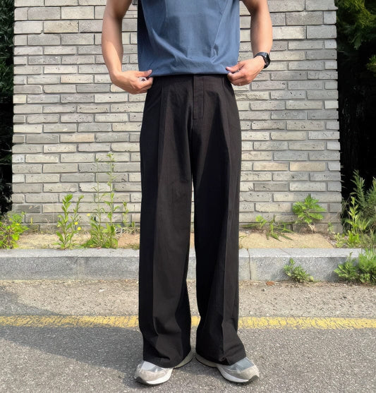 RT No. 11886 FOLDED PLEATED STRAIGHT PANTS