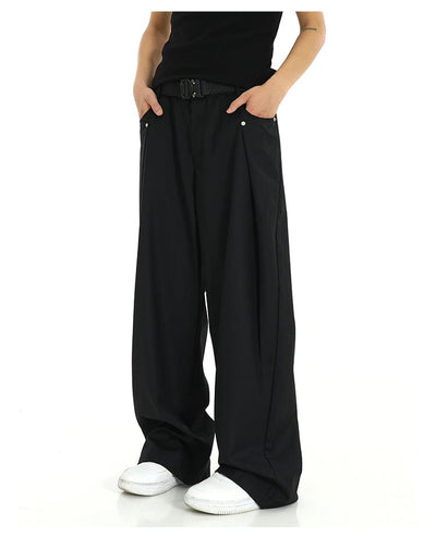 RT No. 9805 FOLDED WIDE STRAIGHT PANTS