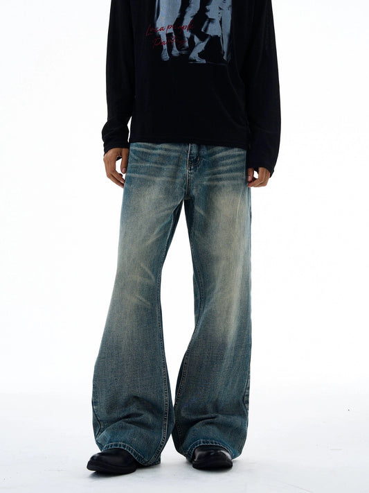 RT No. 19568 WASHED BLUE DENIM STRAIGHT JEANS