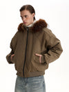 RT No. 58015 RECONSTRUCTED FUR COLLAR JACKET