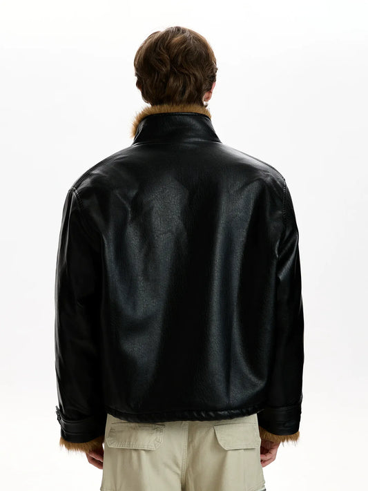 RT No. 45032 FUR LEATHER JACKET