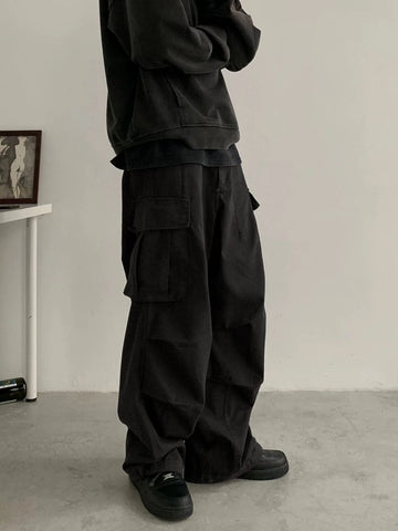 RT No. 18748 WORKWEAR PARACHUTE STRAIGHT PANTS