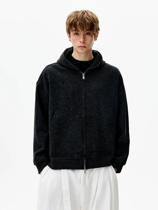 RT No. 50278 WOOLEN ZIPPER HOODIE