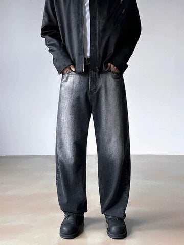 RT No. 29063 WASHED DENIM STRAIGHT JEANS