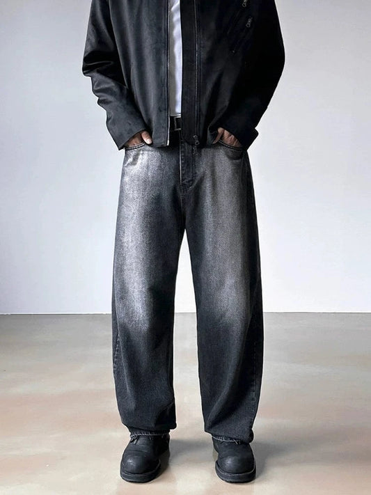 RT No. 29063 WASHED DENIM STRAIGHT JEANS