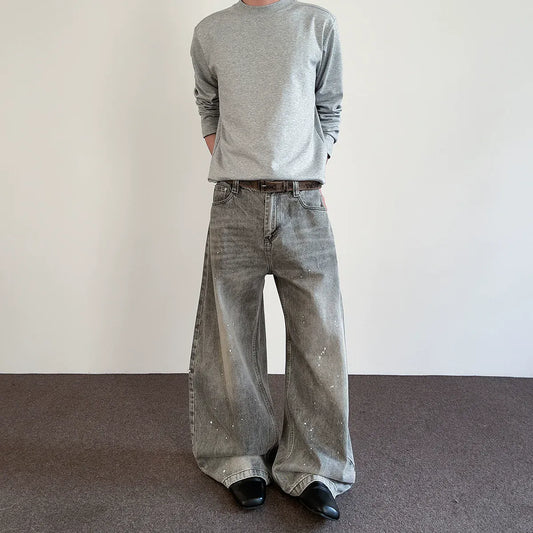 RT No. 40840 PAINT WASHED SCIMITAR DENIM JEANS