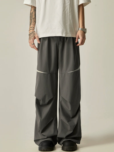 RT No. 11650 STRIPED PARACHUTE SPORT STRAIGHT PANTS