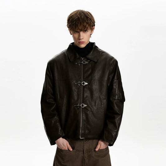 RT No. 45033 KNIGHT BUCKLE LEATHER JACKET