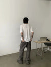 RT No. 19733 CEMENT ASH STRIAGHT JEANS
