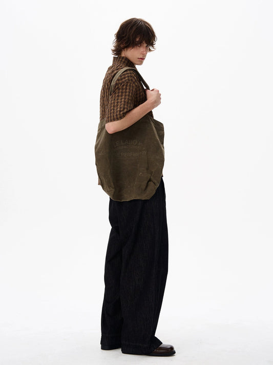 RT No. 18127 BROWN GRID SHORT SLEEVE SHIRT