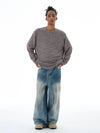 RT No. 19550 KNIT HENRY COLLAR SWEATER