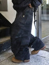 RT No. 31077 BLACK WIDE STRAIGHT PANTS
