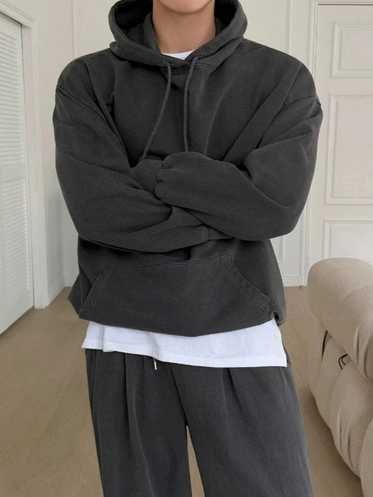 RT No. 25005 GRAY PULLOVER HOODIE & PLEATED SWEATPANTS