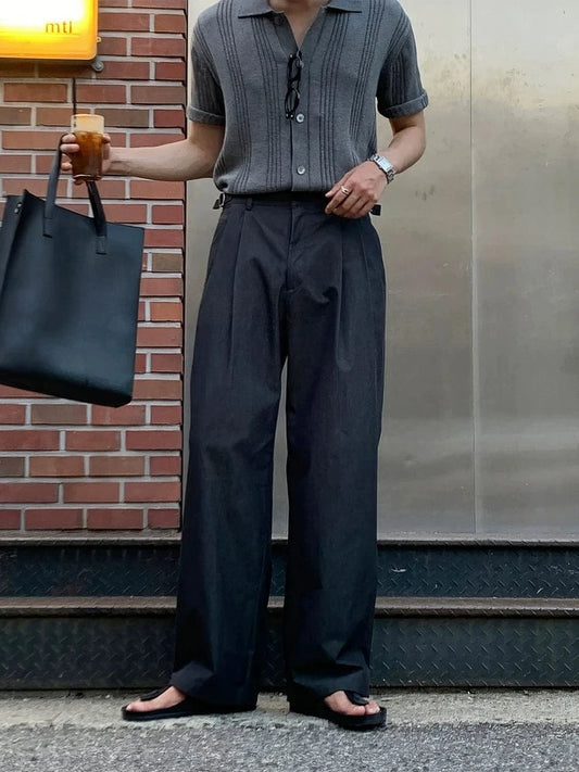 RT No. 32204 PLEATED CASUAL STRAIGHT PANTS