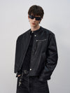 RT No. 50514 BOXY LEATHER BIKER JACKET