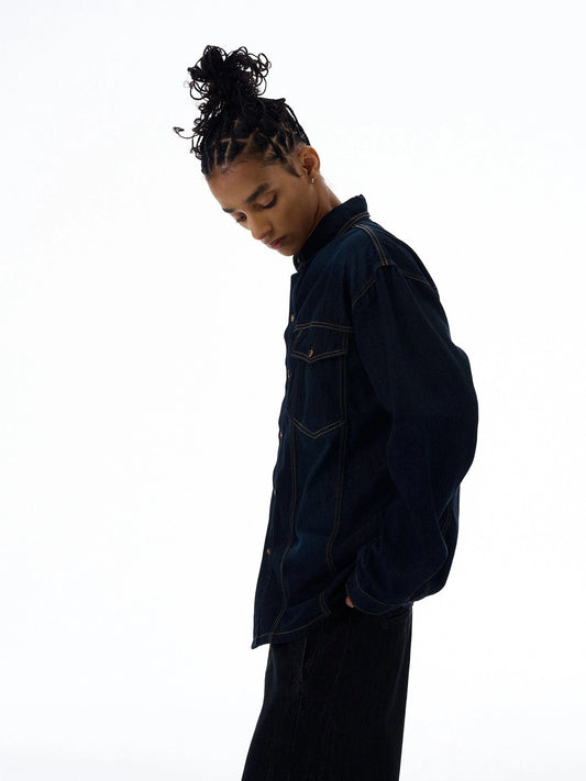 RT No. 19555 DARK BLUE STITCHED DENIM JK