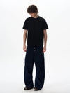 RT No. 18029 BLUE BUTTONED DENIM STRAIGHT JEANS