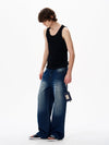 RT No. 18200 WASHED DENIM STRAIGHT JEANS