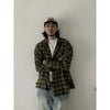 RT No. 18754 DISTRESSED GREEN PLAID SHIRT