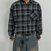 RT No. 40007 PLAID CROP SHIRT