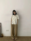 RT No. 18880 HOLLOW COLLAR BUTTON-UP SHIRT