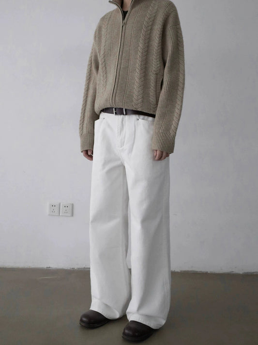 RT No. 32068 WHITE STRAIGHT DENIM JEANS
