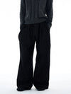RT No. 25040 RAW DENIM PLEATED WIDE STRAIGHT JEANS