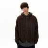 RT No. 50421 KNITWEAR TWIST ZIPPER HOODIE