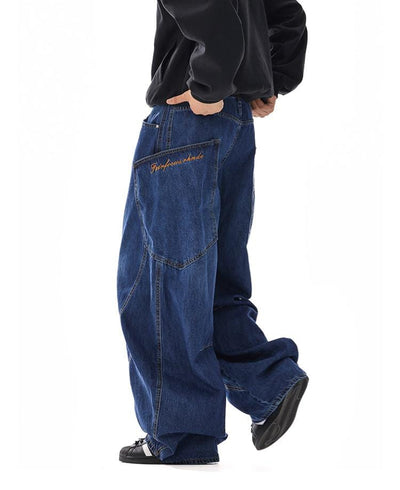 RT No. 12111 DARK BLUE WORKWEAR BAGGY JEANS