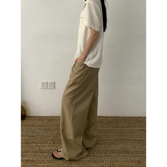 RT No. 19502 STITCHED PLEATED STRAIGHT PANTS