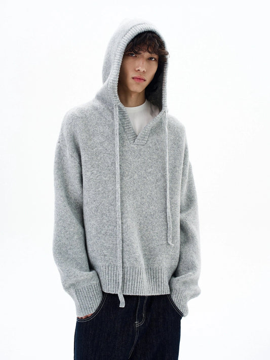 RT No. 29003 KNITWEAR WOOL BLEND HOODIE