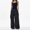 RT No. 19537 PLEATED STRIPE BAGGY STRAIGHT PANTS