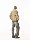RT No. 19841 MUD BLUE DISTRESSED STRAIGHT JEANS