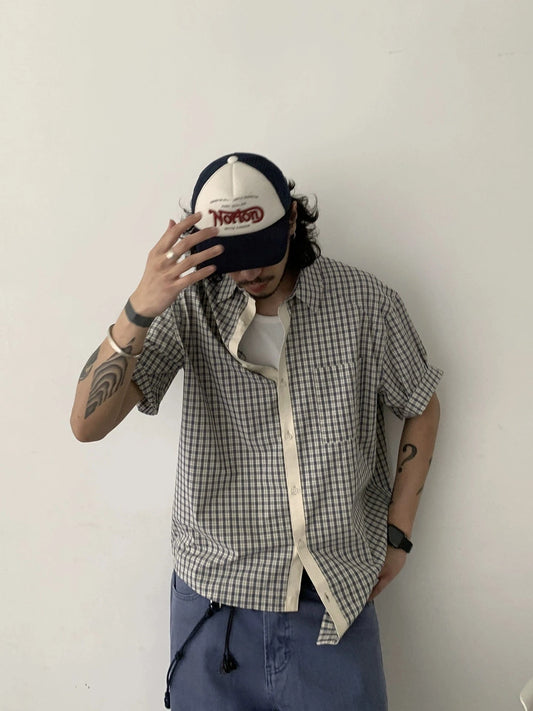 RT No. 19734 DEEP BLUE BUTTON-UP SHIRT