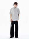 RT No. 18514 STRIPE BUTTON-UP SHORT SLEEVE