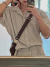 RT No. 18111 COLLAR SHIRT & PLEATED STRAIGHT PANTS