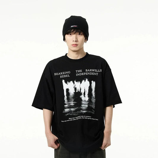 RT No. 18158 REFLECTION SHADOW GRAPHIC TEE