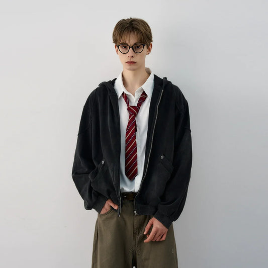 RT No. 42005 RECONSTRUCTED ZIPPER HOODIE