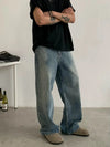 RT No. 29142 WASHED DENIM STRAIGHT JEANS