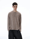 RT No. 20038 RIBBED HENRY COLLAR LONGSLEEVE