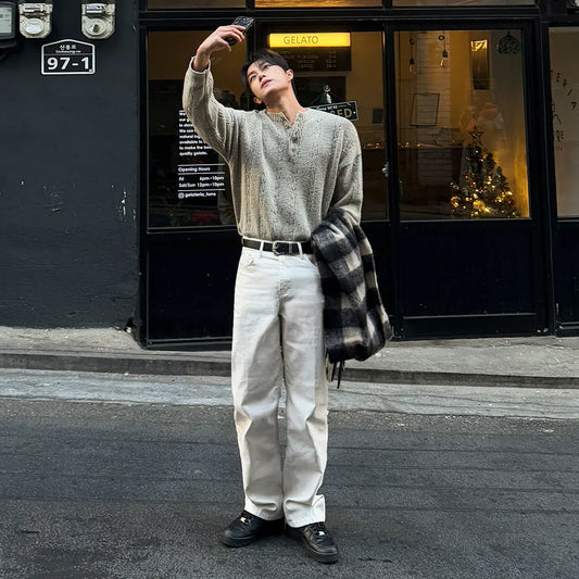 RT No. 33011 KNITWEAR HENRY COLLAR SWEATER