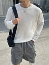 RT No. 19042 WHITE CREWNECK LONGSLEEVE