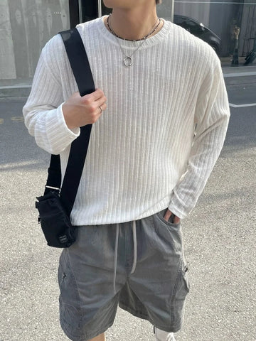RT No. 19042 WHITE CREWNECK LONGSLEEVE