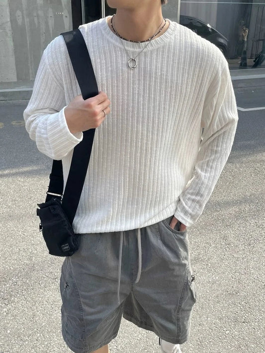 RT No. 19042 WHITE CREWNECK LONGSLEEVE