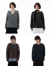 RT No. 25026 KNIT TWIST BUTTON-UP SWEATER