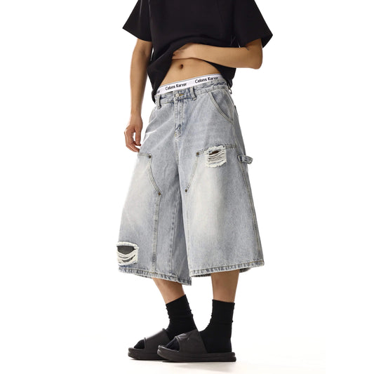 RT No. 18117 DISTRESSED WORKWEAR SHORTS