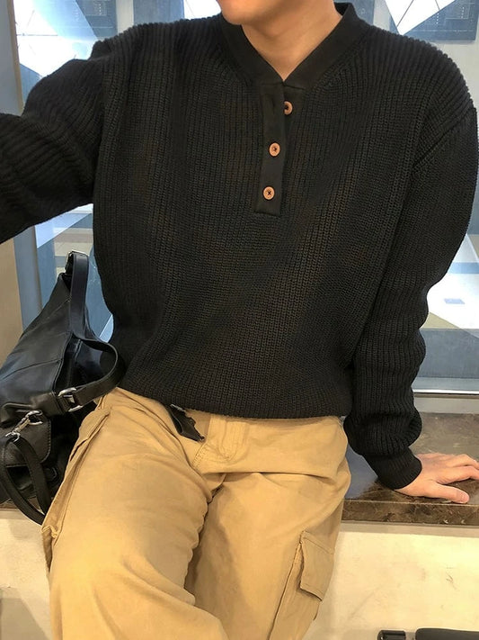 RT No. 32072 KNITWEAR HENRY COLLAR SWEATER