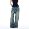 RT No. 19568 WASHED BLUE DENIM STRAIGHT JEANS