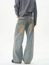 RT No. 12074 MUD BLUE DENIM STRAIGHT JEANS